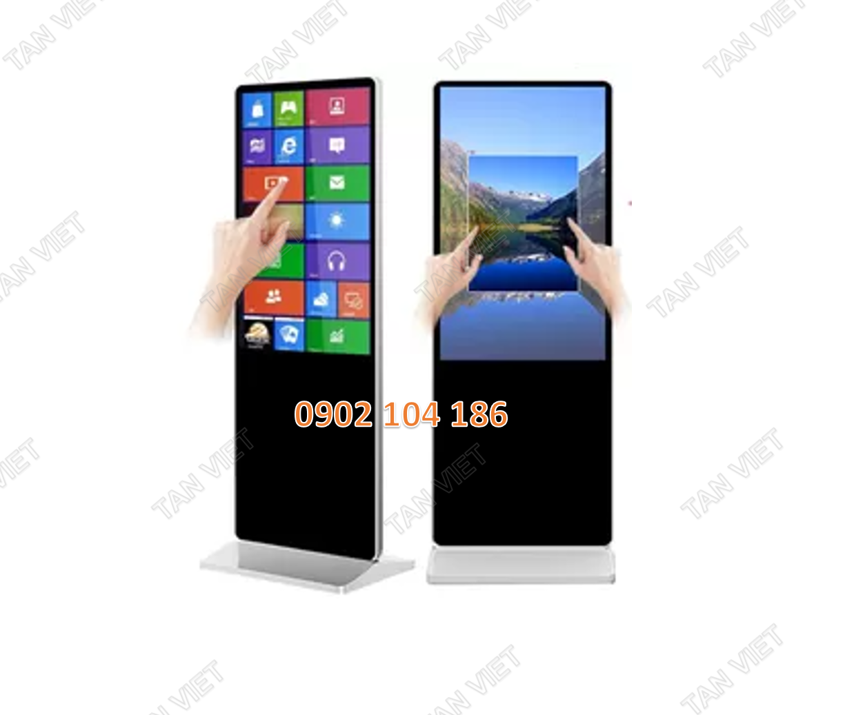 Phân phối màn hình quảng cáo chân đứng 50 inch cảm ứng, hệ điều hành Windows chất lượng, giá rẻ