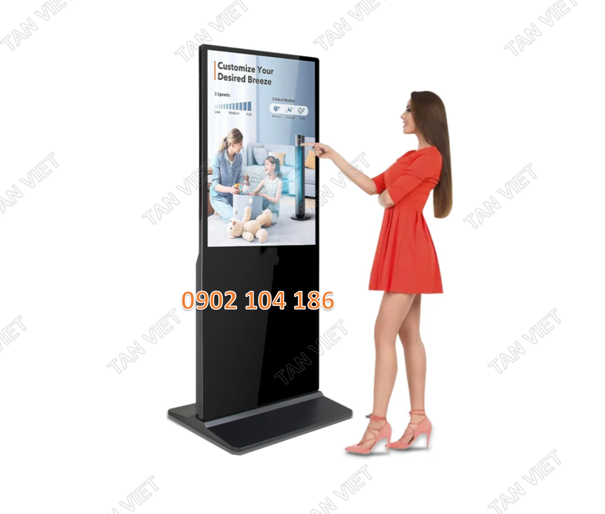 Phân phối màn hình quảng cáo chân đứng 65 inch cảm ứng - Android chính hãng, chất lượng, giá rẻ